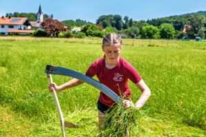 Deutsche Meisterschaft im Handmähen in Neubeuern