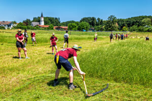 Deutsche Meisterschaft im Handmähen in Neubeuern
