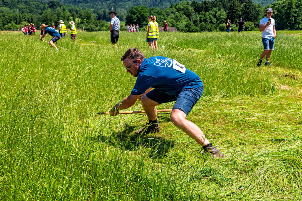 Deutsche Meisterschaft im Handmähen in Neubeuern
