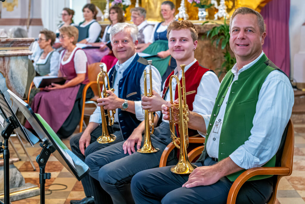 Hans-Jürgen Huber, Simon März, Klaus Kammerloher an der Trompete