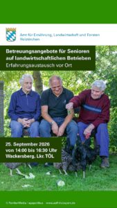 Ankündigungsplakat des AELF Holzkirchen zum Erfahrungsaustausch am 25. September