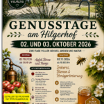 Flyer mit Programm der Genusstage am Hilgerhof