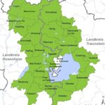 Karte des LAG-Gebiets Chiemgauer Seenplatte.