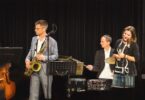 Das Sextett auf der Bühne in der Kulturmühle.