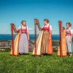 Die Seewind Harfendirndln mit ihren Harfen