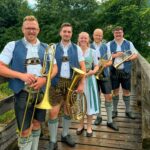 Das Wössner Blechbläserquintett spielt beim Standkonzert