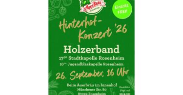 Plakat zum Auerbräu Hinterhofkonzert am 26. September
