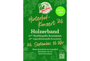 Plakat zum Auerbräu Hinterhofkonzert am 26. September