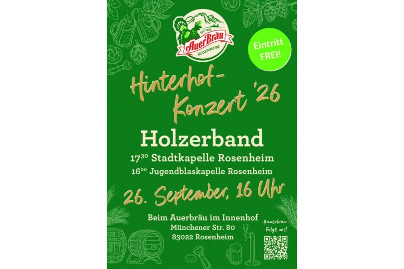 Plakat zum Auerbräu Hinterhofkonzert am 26. September
