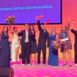 Das Team der Hausverwaltung Sägmühle nach der Auszeichnung in Berlin
