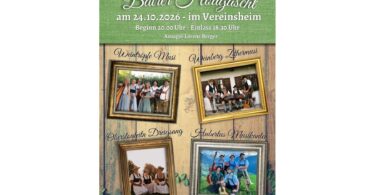 Plakat zum Bairer Hoagascht am 24. Oktober 2026 mit den angekündigten Gruppen.