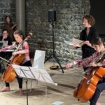 Veronika Mayer, Sofia Skladannaya, Sarah Gait, Gina Mattiello und Anna Skladannaya im Felberturm.
