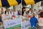 Archivbild einer Milchaktion der Wildenwarter Landfrauen am Priener Marktplatz – Archivbild einer Milchaktion der Wildenwarter Landfrauen am Priener Marktplatz