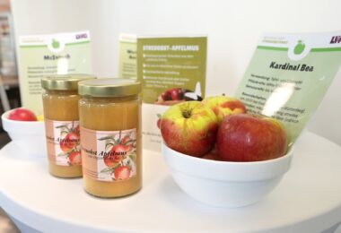 Streuobstaktion in der Kantine der Regierung von Oberbayern