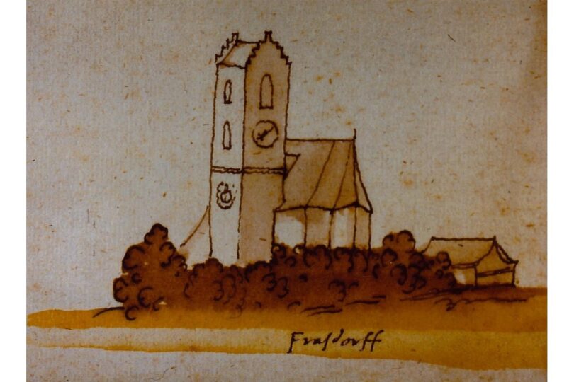 Zeichnung der Frasdorfer Kirche