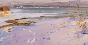 Ekaterina Zacharova, Winter bei Schützing, Öl auf Leinwand, 40 x 60 cm, 2010, Repro Raphael Lichius