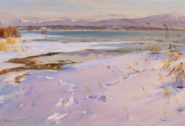 Ekaterina Zacharova, Winter bei Schützing, Öl auf Leinwand, 40 x 60 cm, 2010, Repro Raphael Lichius