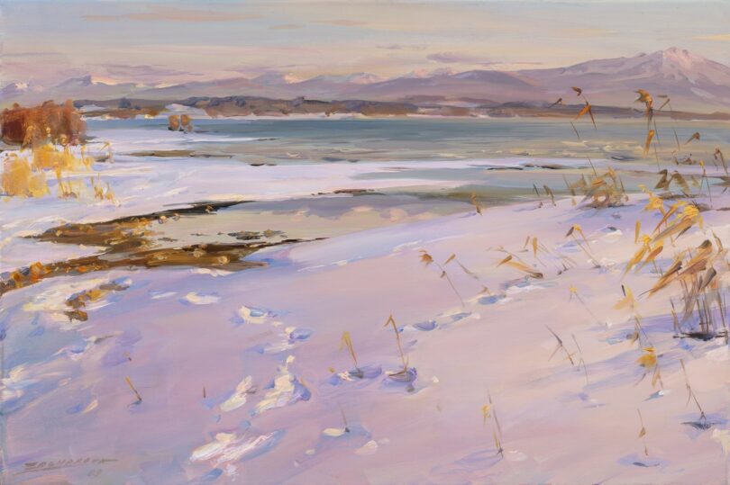 Ekaterina Zacharova, Winter bei Schützing, Öl auf Leinwand, 40 x 60 cm, 2010, Repro Raphael Lichius