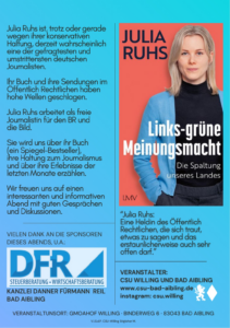 Flyertext mit Buchcover von "Links-grüne Meinungsmacht"