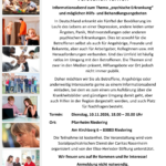 Aushang mit Einladung zum Informationsabend "Psychische Erkrankung verstehen lernen" am 10. November in Riedering