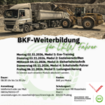 Ankündigung: BKF-Weiterbildung für Lkw-Fahrer im November 2026.