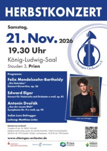 Plakat zum Herbstkonzert des Chiemgau-Orchesters am 21. November