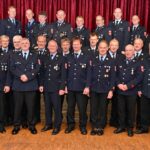 Ausgezeichnete Feuerwehrdienstleistende bei der Ehrung für 40-jährige Zugehörigkeit.