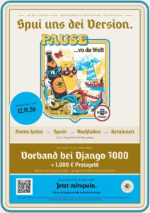 Flyer zum Musik-Contest ‚Pause vo da Welt‘