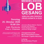 Plakat zur Aufführung von Mendelssohns ‚Lobgesang‘