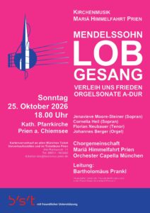 Plakat zur Aufführung von Mendelssohns ‚Lobgesang‘