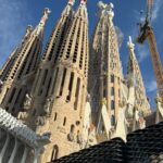 Breite Ansicht der Basilika mit Besuchern im Vordergrund.