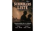 Plakat zum Klassenspiel „Schindlers Liste“ der 12. Klasse der Freien Waldorfschule Chiemgau