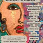Plakat zur Ausstellung „Voll für die Wand“ mit Terminen und Öffnungszeiten