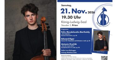 Lenz Defregger, Solist des Herbstkonzerts – Plakat zum Herbstkonzert des Chiemgau-Orchesters am 21. November