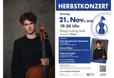 Lenz Defregger, Solist des Herbstkonzerts – Plakat zum Herbstkonzert des Chiemgau-Orchesters am 21. November