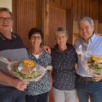 Von links Wolfgang Zintel (Leiter des Sozialen Netzwerkes), Anni Huber, Sybille Hergeth und Bürgermeister Thomas Müllinger