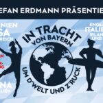 Plakatmotiv zum Film In Tracht um d’Welt und wieder z’ruck