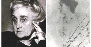 Porträt einer Frau auf einer historischen Aufnahme. – Porträt einer jungen Frau auf einer historischen Aufnahme.